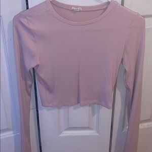 Crop pink long sleeve